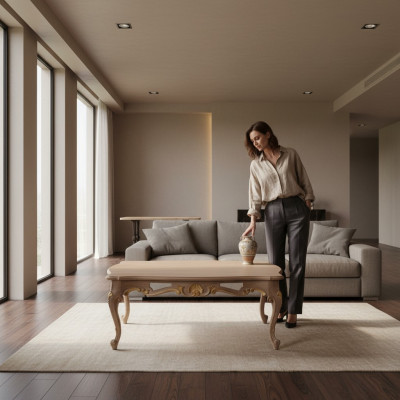 Couchtisch Wunnzëmmer Design italieneschen Dësch Holz Iesszëmmer Miwwelen Dëscher Neit