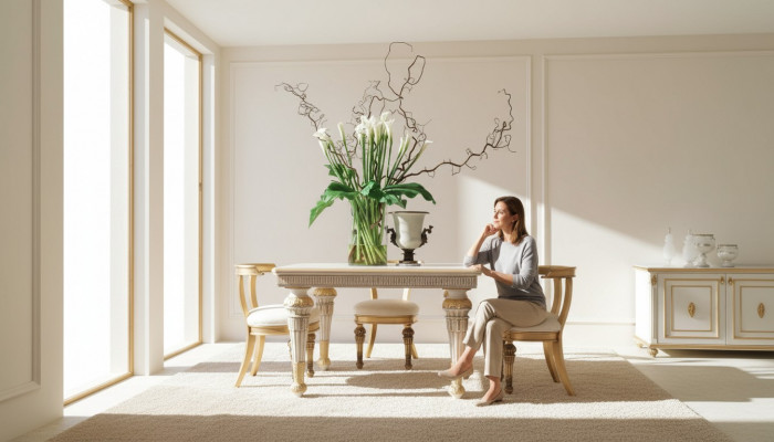 Dësch Iessdësch Holz Iessdëscher Iesszëmmer Dëscher Design Holz Luxus Miwwelen Italien