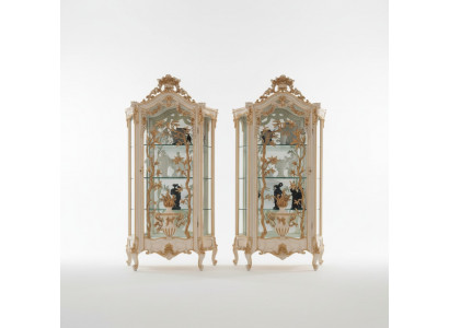 Vitrine Glas Schaf Schief Regal Holz Vitrin Moderne Design Wunnzëmmer Nei
