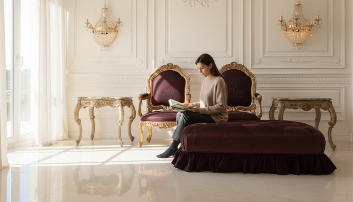 Couchtisch Dësch Beistelltisch Wunnzëmmertisch Holz Royal Beistell Barock Rokoko
