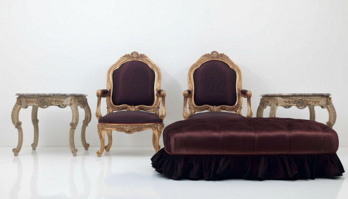 Couchtisch Dësch Beistelltisch Wunnzëmmertisch Holz Royal Beistell Barock Rokoko