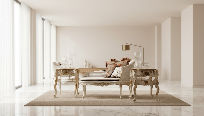 Niewentdësch, Dësch, Couchdësch, Wunnzëmmderdësch, Holz, Royal Niewent, Barock Dëscher