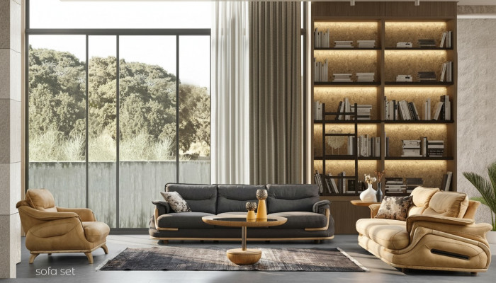 Design Sofagarnitur 4+3+1 Lieder Sofa 3 Stéck Set Couchen Sofasen Canapé