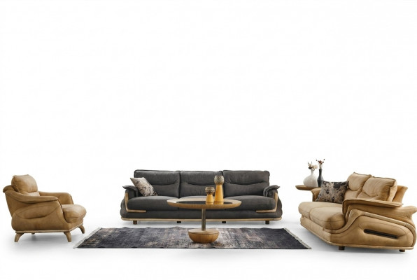 Design Sofagarnitur 4+3+1 Lieder Sofa 3 Stéck Set Couchen Sofasen Canapé
