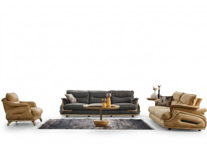 Design Sofagarnitur 4+3+1 Lieder Sofa 3 Stéck Set Couchen Sofasen Canapé