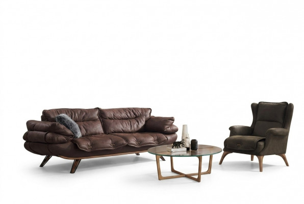 Design Sofa Këssen Canapéen nei 2-Stéck Set Nei Sofagarnitur 3+1 Sëtz Set