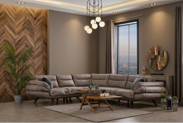 Ecksofa L Form Sofa Canapé Polster Sofas Wohnlandschaft Stoffsofa Eckcouch Textil