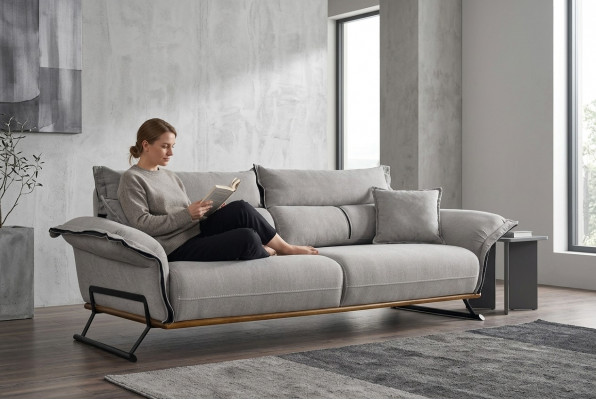 Sofa 3 Sëtzer Sëtz Modern Design Couchë Polster Eensëtzer Relax Dräisëtzer Nei