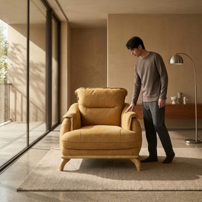 Fauteuil 1 Sëtzer Wunnzëmmer Relax Design Italienesch Miwwelen Ariichtung Italien