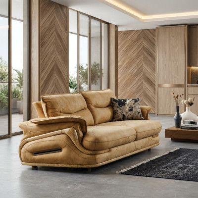 3-Sëtzer Sofa Luxus Miwwelen Wunnzëmmer Klassesch Dräisëtzer Design Italienesch