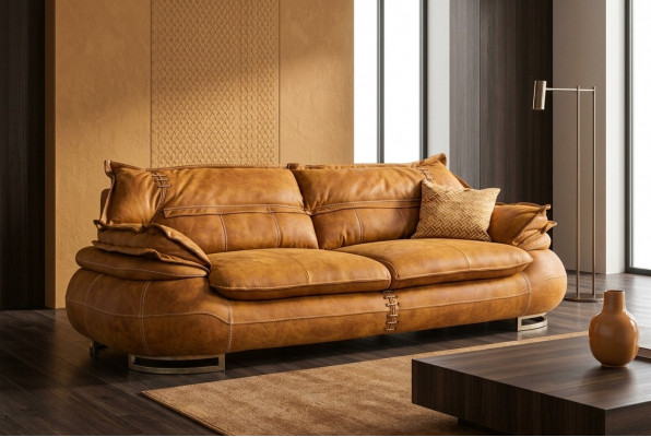 Dräisëtzer Luxus 3 Plaz Sofa Polster Klassesch Sëtz Sofen Wunnzëmmer Miwwelen