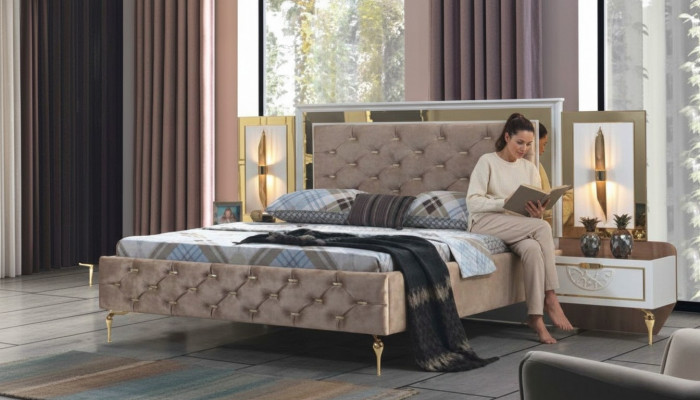 Chesterfield Bett Polster Design Luxus Duebel Hotel Italienesch