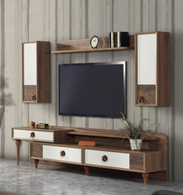 RTV Lowboard Wunnzëmmer Miwwelen Sideboard Wandregal Regal TV Schaf