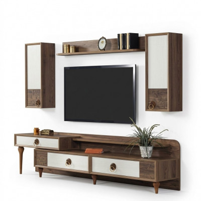 RTV Lowboard Wunnzëmmer Miwwelen Sideboard Wandregal Regal TV Schaf