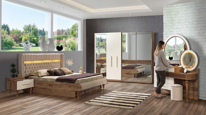 Stilvoll modern Schlofkummermiwwel-Set am luxuriéisen europäeschen Design
