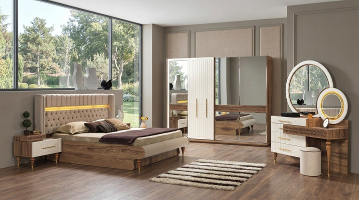 Stilvoll modern Schlofkummermiwwel-Set am luxuriéisen europäeschen Design