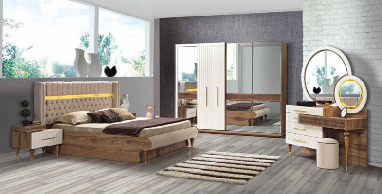 Nuetsdëscher Schlofzëmmer Säitentafel Massivholz Dëscher Italienesch