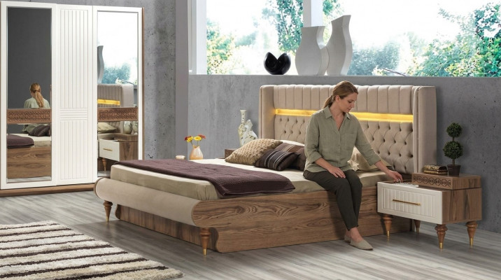 Bett Duebelbett Better Miwwelen Ariichtung Neit Schlofzëmmer Miwwelen Design