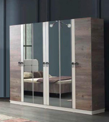 Komplett Schlofzëmmer Bett Bank Schminktisch Kleederschaf Nuechtstësch 5d.