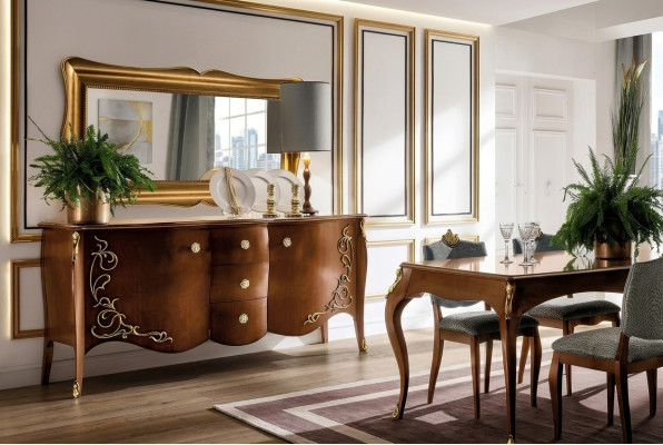 Miwwelen Kommod Sideboard Schaf Klassesch nei Kommoden Holz Schief Anrichte