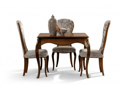 Komplett Set Iessdësch 4x Still Iesszëmmer Set Iess Grupp Holz Dësch Dëscher 5stéck