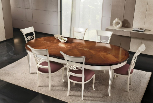 Massivholz Stiitchen Iesszëmmer Design Stull mat geschnëtzten Musteren Sëtzmiwwel Stull