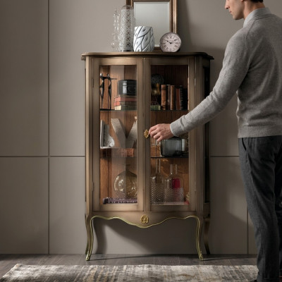 Glasvitrin Wunnzëmmer Vitrin Sideboard Vitrinen Iesszëmmer Sideboard Miwwelen Nei
