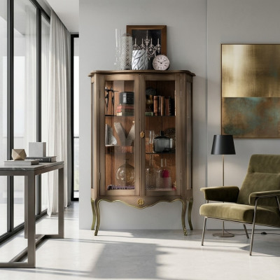 Glasvitrin Wunnzëmmer Vitrin Sideboard Vitrinen Iesszëmmer Sideboard Miwwelen Nei