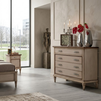 Kommod Schiefers Holz Säitestull Schaf Schieferen Massiv Kommoden Wunnzëmmer
