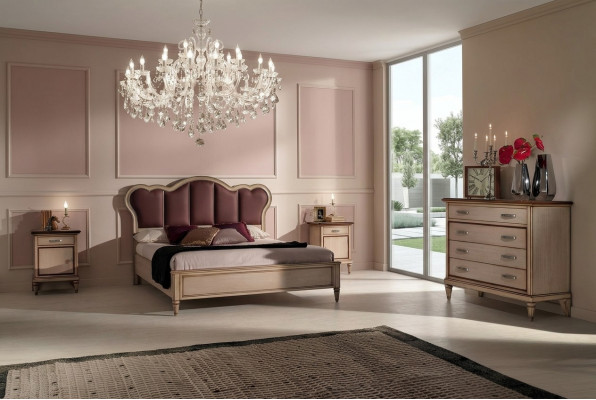 Bett Nuetsdësch Kommode Schlofkummer Set Design Klassesch Luxus Better Neit