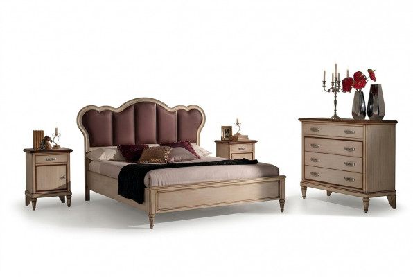 Bett Nuetsdësch Kommode Schlofkummer Set Design Klassesch Luxus Better Neit