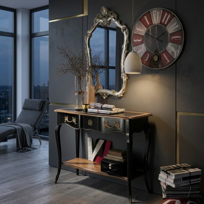 Konsole Dësch Kommode mat Spigel Luxus Klass Miwwel Set Stil Modern 2tlg. Nei