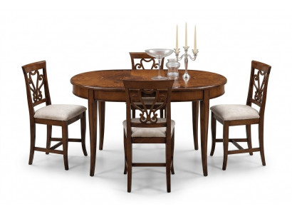 Iesszëmmer Still Holz Luxus Fauteuil Still Braun Lehnstull Wunnzëmmer Miwwelen nei
