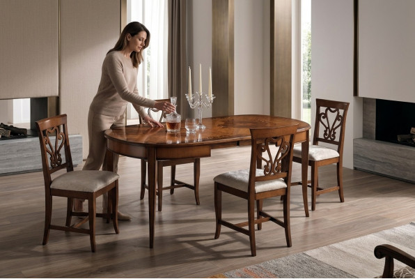 Italienesch Iessdëscher Dësch Holz Dëscher Miwwele Iessdësch Antik Stil Massivholz