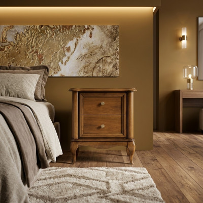 Nuetsdësch Konsole Schlofkummer Sätzendësch Modernen Design Miwwelen Holz brong