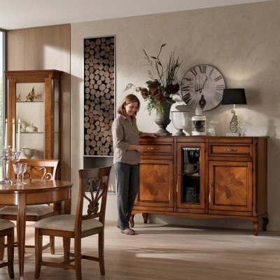 Komod Sideboard Regal Schaf Regaler Massiv Holz Miwwelen aus Italien Schiefen