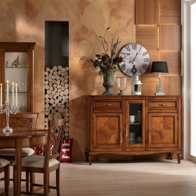 Komod Sideboard Regal Schaf Regaler Massiv Holz Miwwelen aus Italien Schiefen