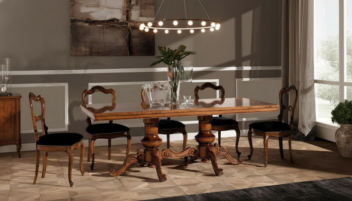Iessdësch Luxus Dësch Massiv Holz Miwwel Italien Iesszëmmer Dëscher