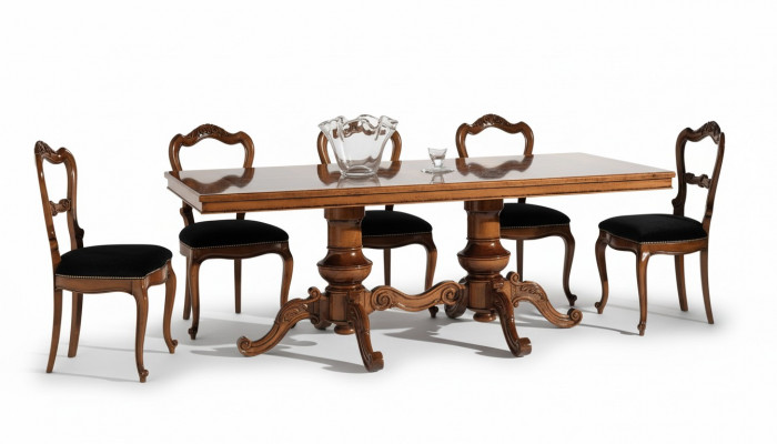 Iessdësch Luxus Dësch Massiv Holz Miwwel Italien Iesszëmmer Dëscher