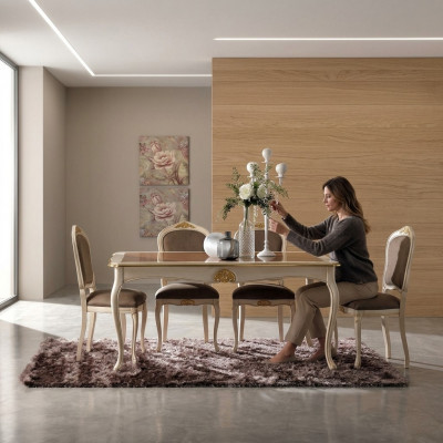 Wunnzëmmer Miwwelen nei Iesszëmmer Still Holz Luxus Fotell Stull Braun Liegestull
