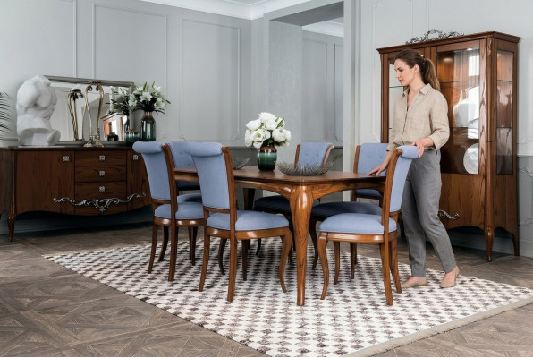 Stillen Wunnzëmmer Iesszëmmer Lehnstee Polsterstull ouni Armlehn Luxus Fauteuil