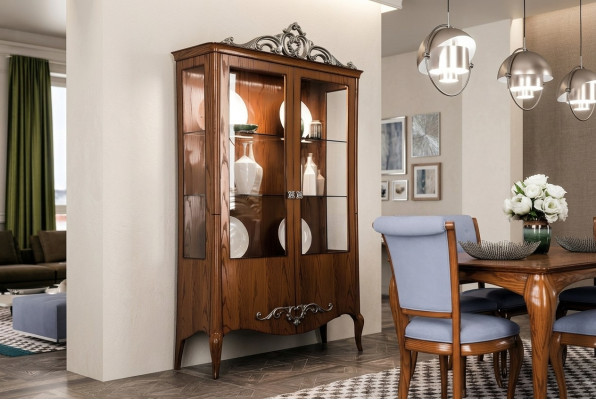 Wohnzëmmer Kommode Glas Schaf Vitrin Iesszëmmer Kommode Holz Schranken Miwwelen