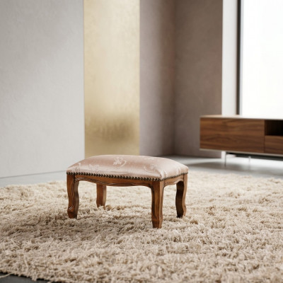 Ottoman Sëtz Stull Gepolstert Pufa Sëtzbank Design Polsterschemel Fouss Schemel