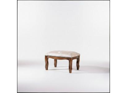 Ottoman Sëtz Stull Gepolstert Pufa Sëtzbank Design Polsterschemel Fouss Schemel