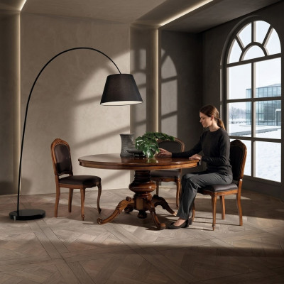 Iesszëmmer Dëscher Ronn Miwwelen Iessdësch Luxus Ronn Dësch Massiv Holz Italien nei