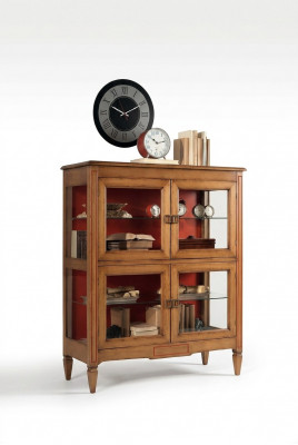 Wunnzëmmer Kommode Glas Schaf Vitrin Iesszëmmer Kommode Holz Schief Méibel