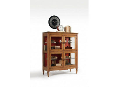 Wunnzëmmer Kommode Glas Schaf Vitrin Iesszëmmer Kommode Holz Schief Méibel