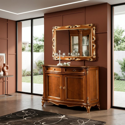 Säitenschränk Holz Schaf Mobilier Kommoden Braun Kommode Anrichte Sideboard Massiv