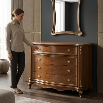 Holz Klassesch Design Kommoden Kommode Schaf Héichschaf Anrichte Schief