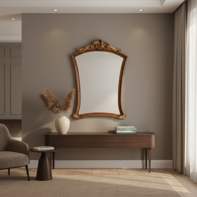 Klasseschen Designspigel Italienesche Wandspigel Holz Stand Wand Italien Nei